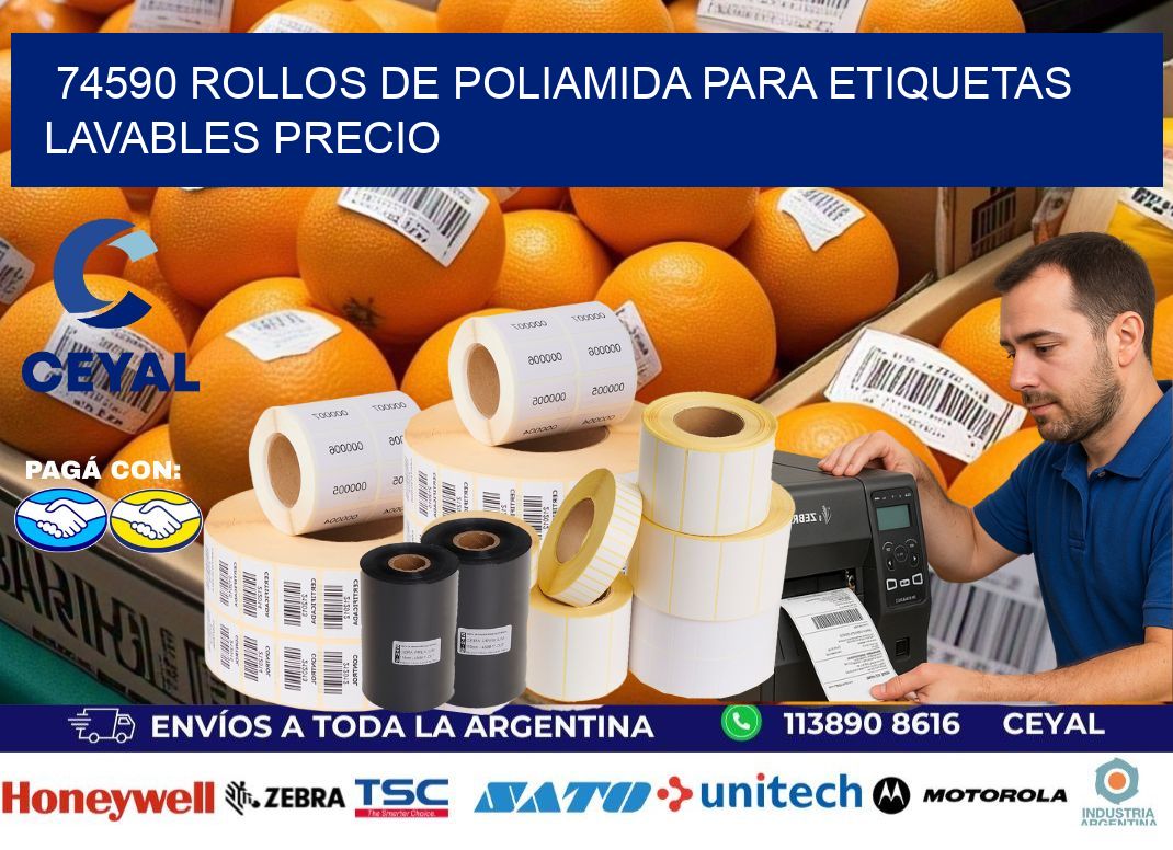 74590 rollos de poliamida para etiquetas lavables precio
