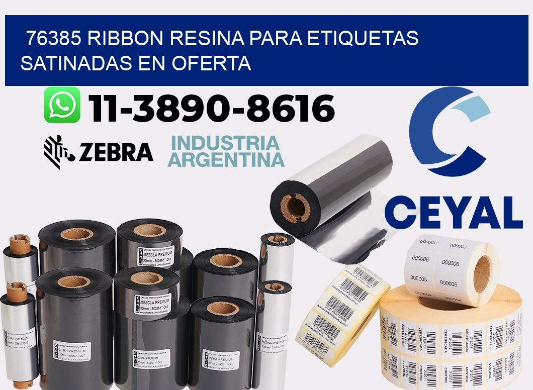 76385 ribbon resina para etiquetas satinadas en oferta