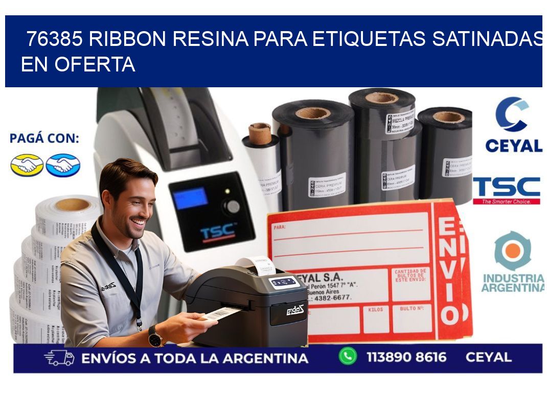 76385 ribbon resina para etiquetas satinadas en oferta