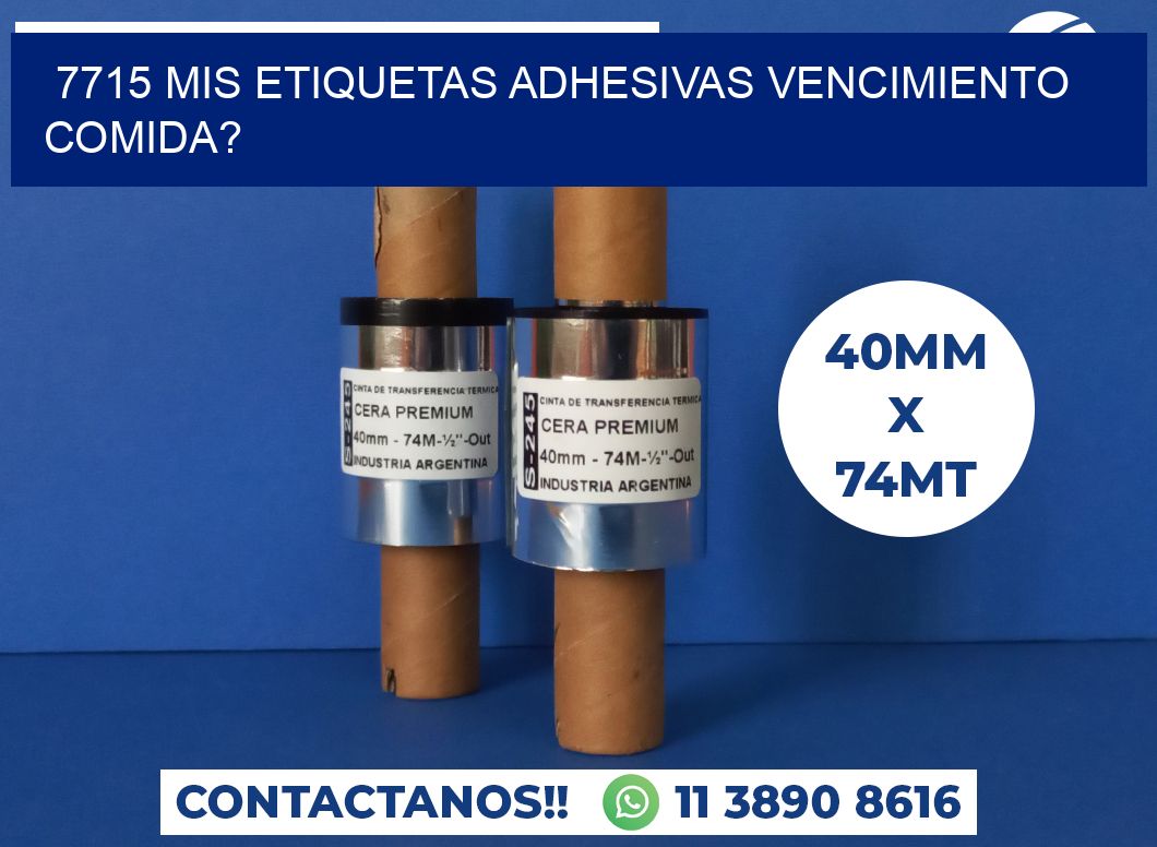 7715 mis etiquetas adhesivas vencimiento comida?