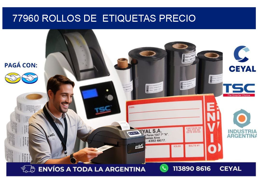 77960 rollos de etiquetas precio