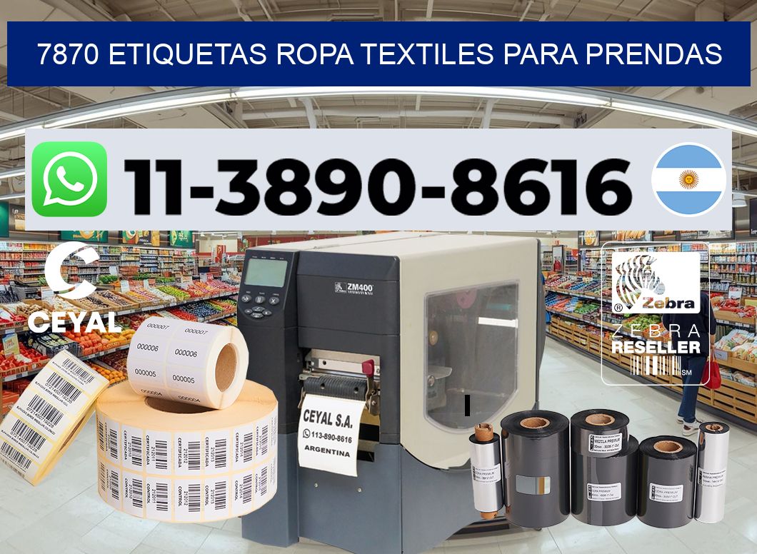 7870 Etiquetas ropa textiles para prendas