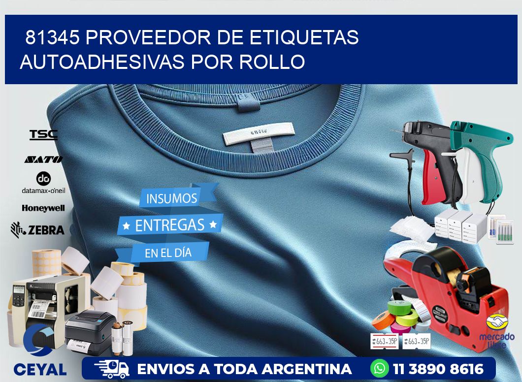 81345 proveedor de etiquetas autoadhesivas por rollo