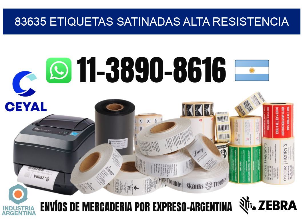 83635 etiquetas satinadas alta resistencia