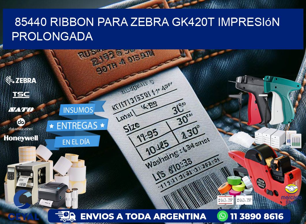 85440 ribbon para zebra gk420t impresión prolongada