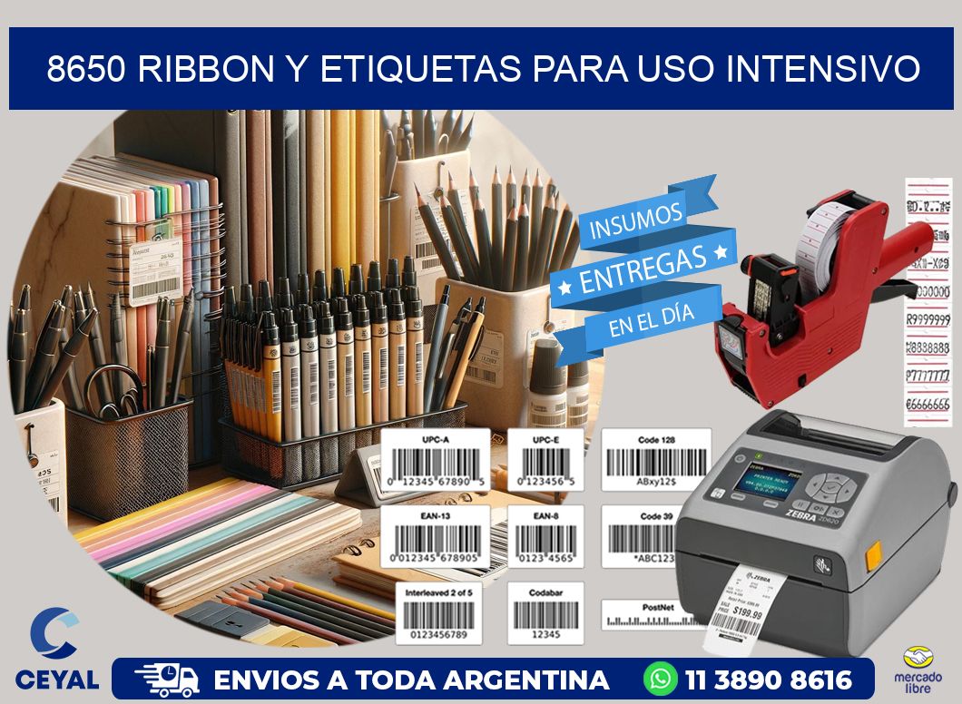 8650 ribbon y etiquetas para uso intensivo