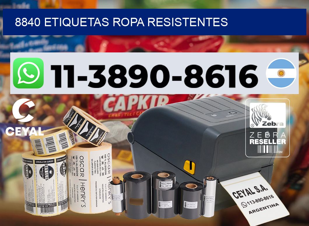 8840 Etiquetas ropa resistentes