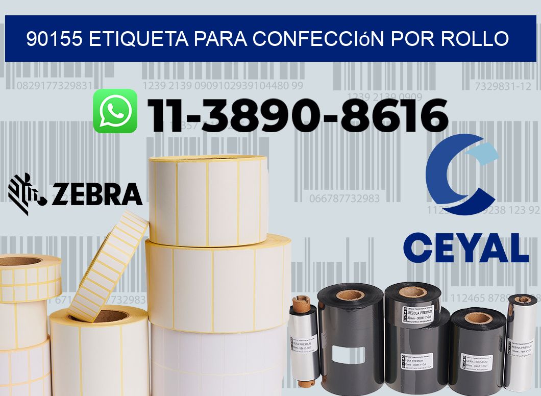 90155 etiqueta para confección por rollo