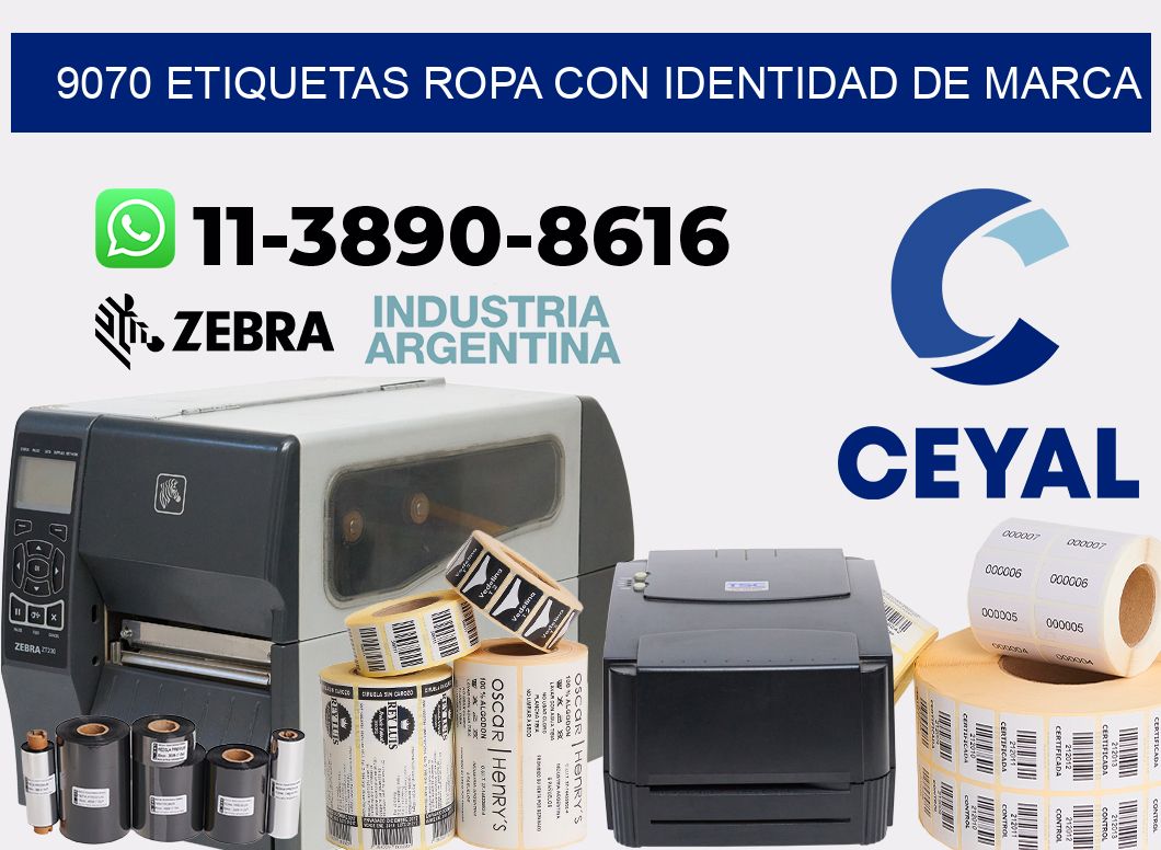 9070 Etiquetas ropa con identidad de marca