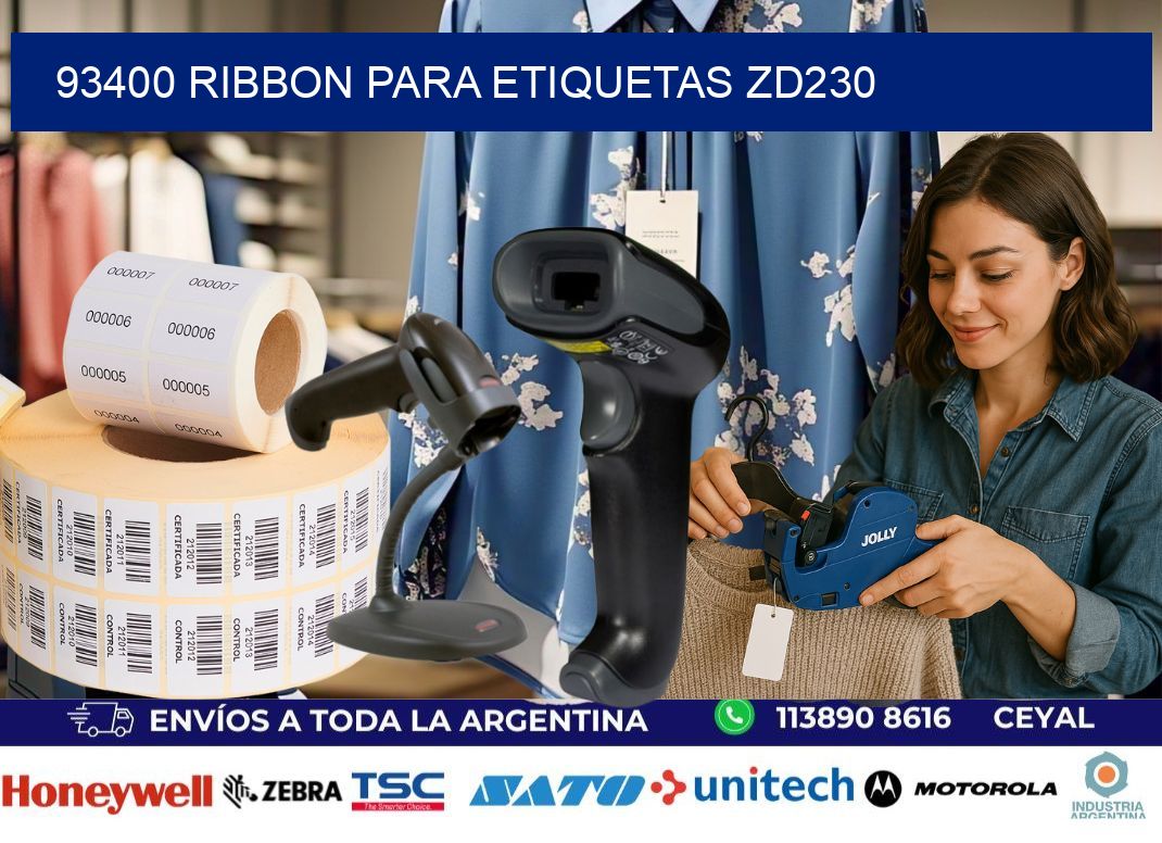 93400 ribbon para etiquetas zd230