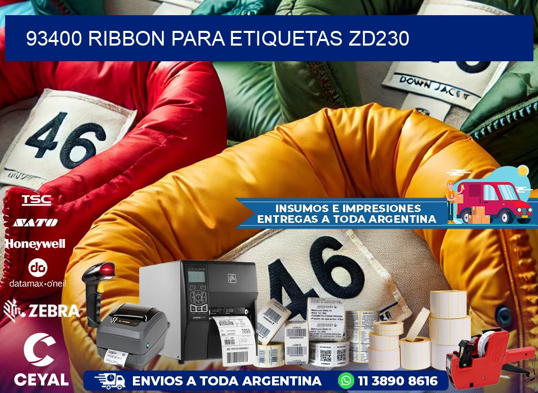 93400 ribbon para etiquetas zd230