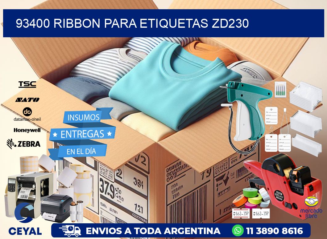 93400 ribbon para etiquetas zd230