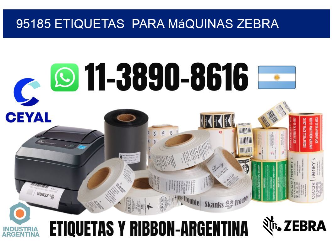 95185 etiquetas para máquinas Zebra