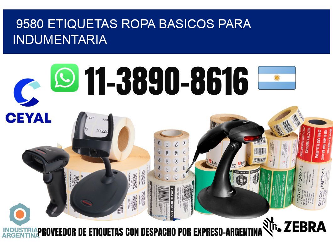 9580 Etiquetas ropa basicos para indumentaria