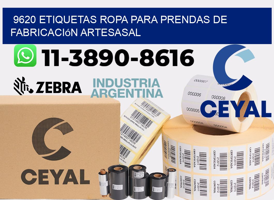 9620 Etiquetas ropa para prendas de fabricación artesasal