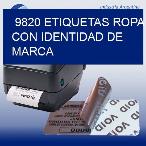9820 Etiquetas ropa con identidad de marca
