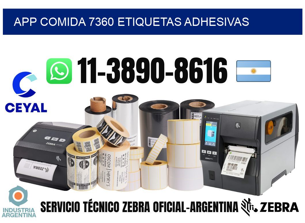 App comida 7360 etiquetas adhesivas