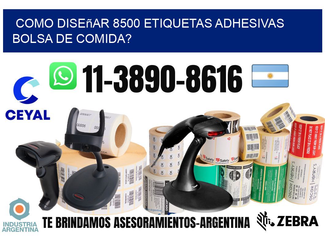 como diseñar 8500 etiquetas adhesivas bolsa de comida?