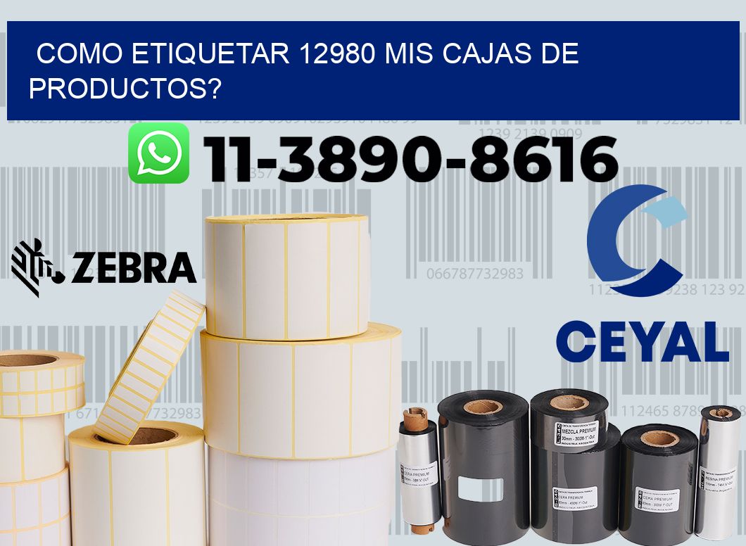 como etiquetar 12980 mis cajas de productos?