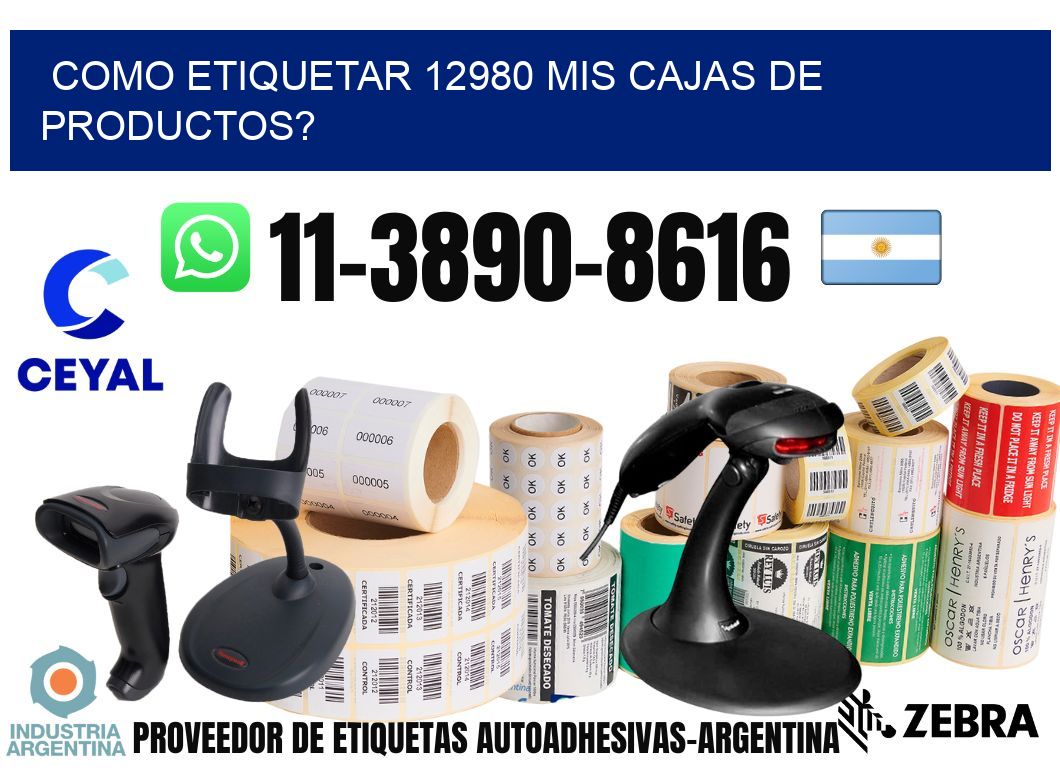 como etiquetar 12980 mis cajas de productos?