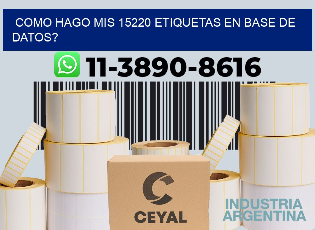 como hago mis 15220 etiquetas en base de datos?