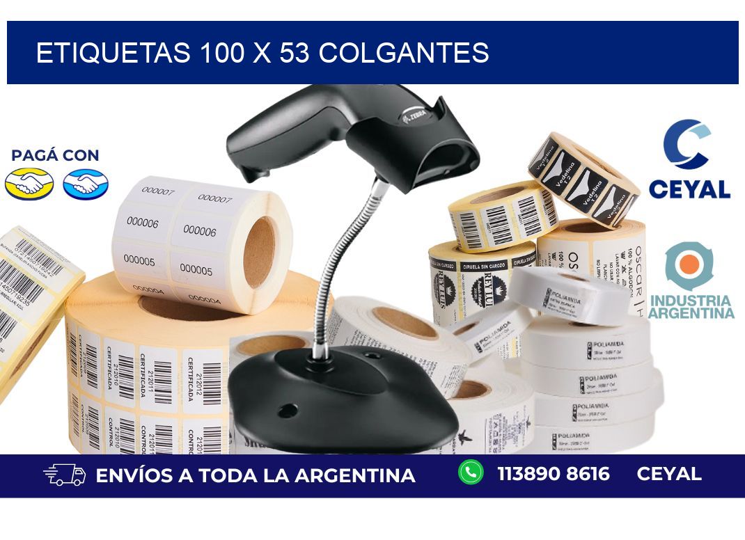 etiquetas 100 x 53 colgantes
