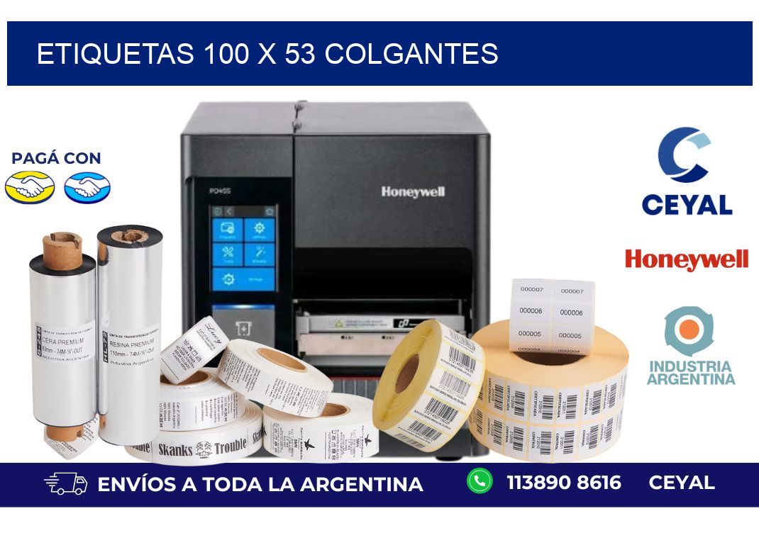 etiquetas 100 x 53 colgantes