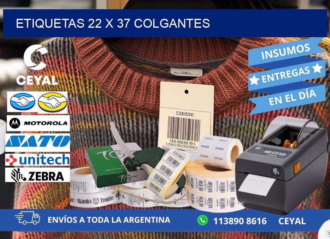 etiquetas 22 x 37 colgantes