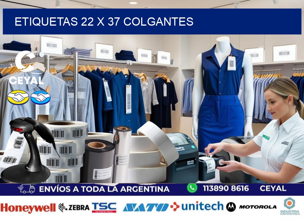 etiquetas 22 x 37 colgantes