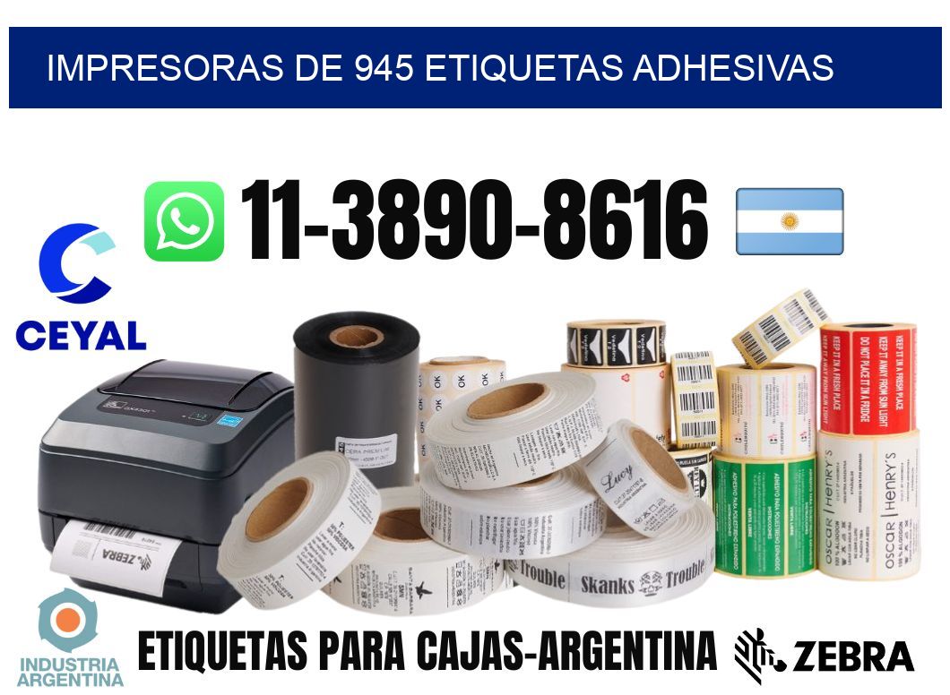 impresoras de 945 etiquetas adhesivas