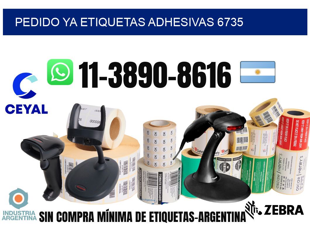 pedido ya etiquetas adhesivas 6735