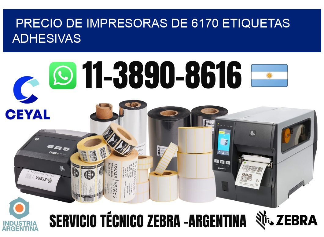 precio de impresoras de 6170 etiquetas adhesivas