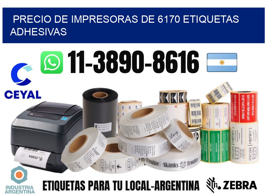 precio de impresoras de 6170 etiquetas adhesivas
