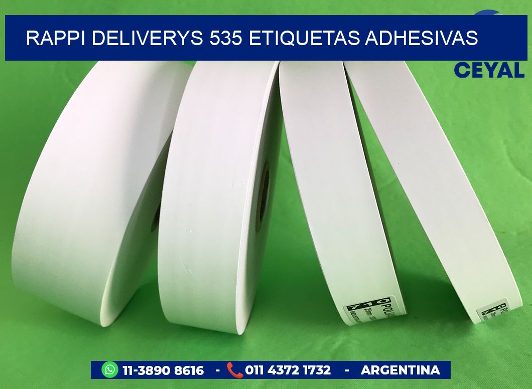 rappi deliverys 535 etiquetas adhesivas
