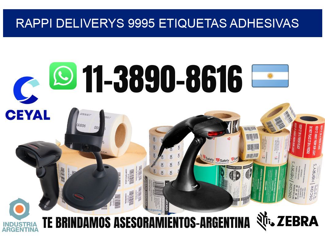 rappi deliverys 9995 etiquetas adhesivas