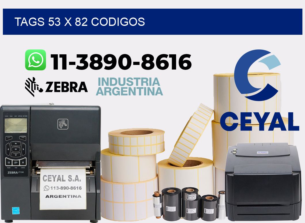 tags 53 x 82 codigos