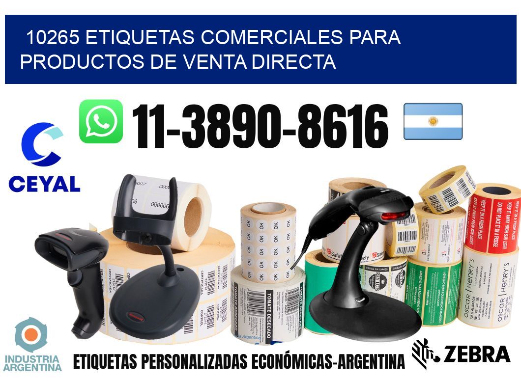 10265 Etiquetas comerciales para productos de venta directa