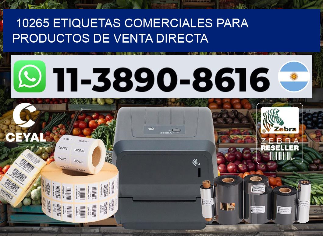 10265 Etiquetas comerciales para productos de venta directa