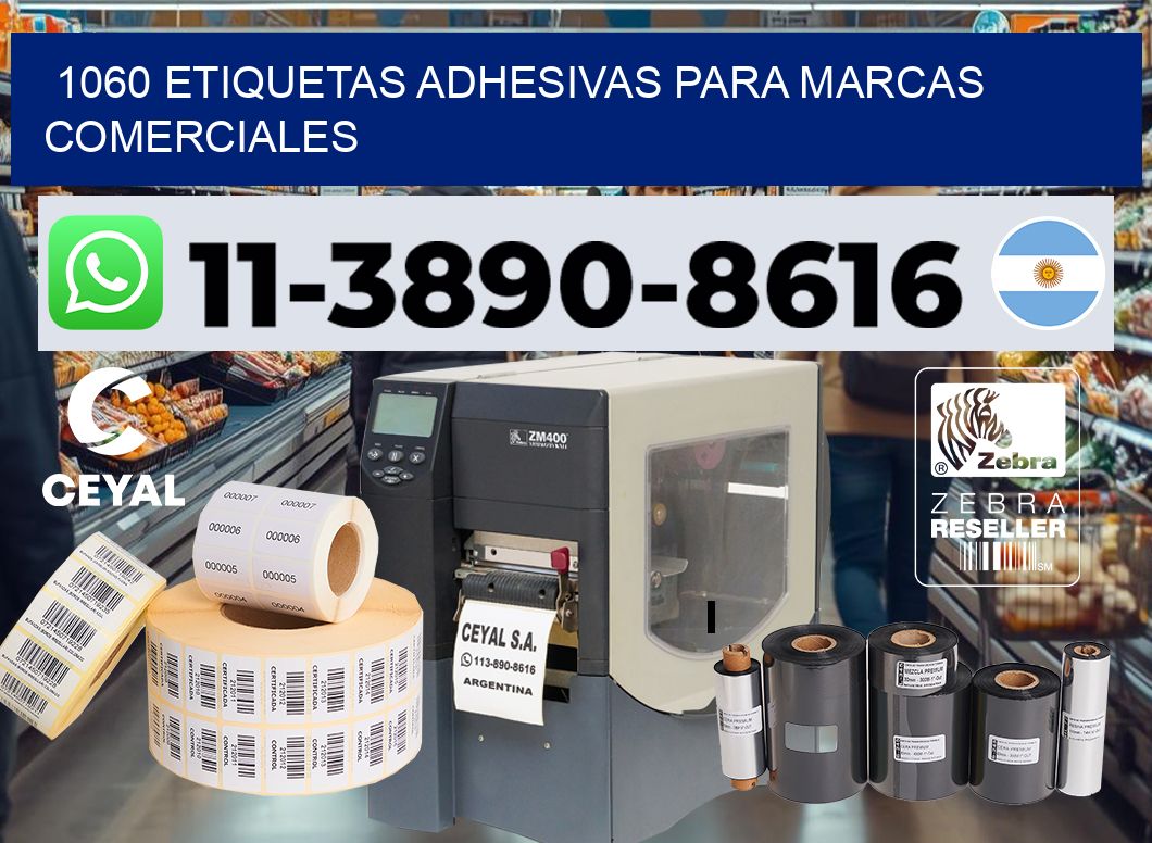 1060 Etiquetas adhesivas para marcas comerciales