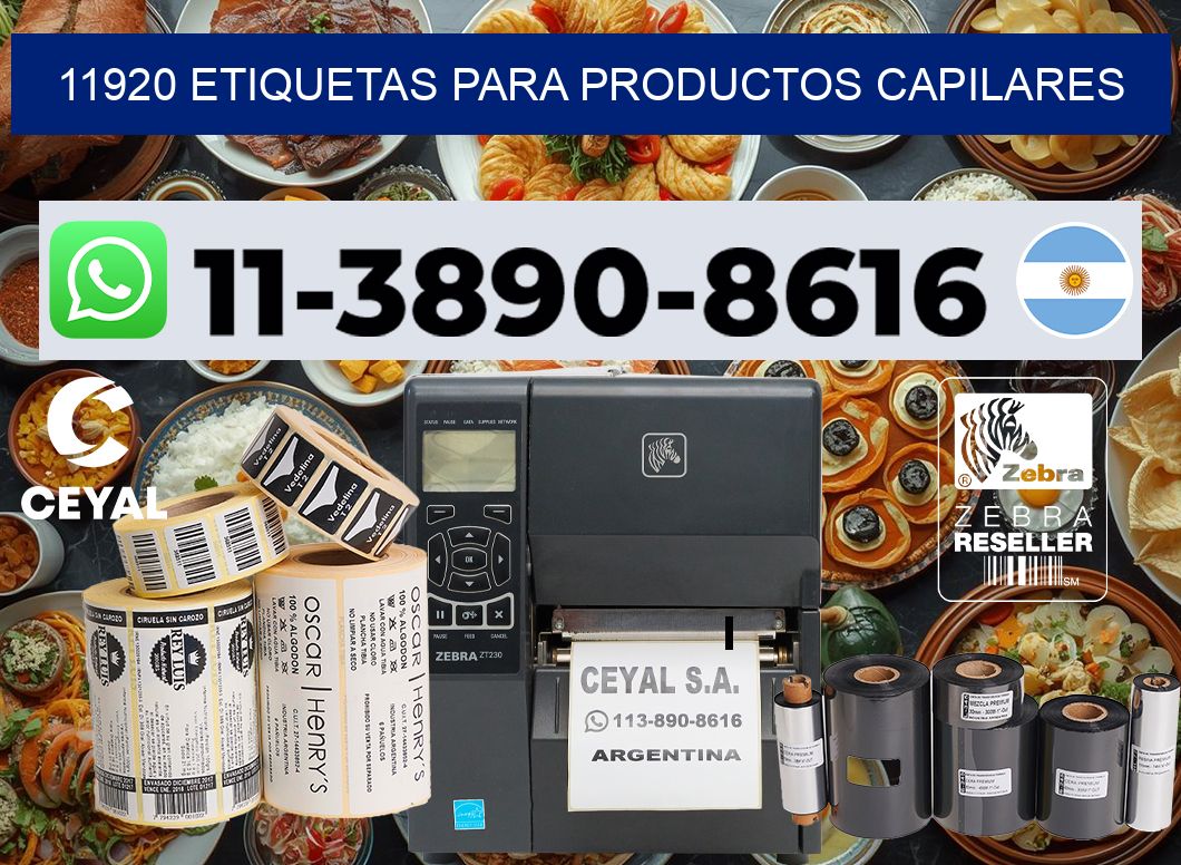 11920 Etiquetas para productos capilares