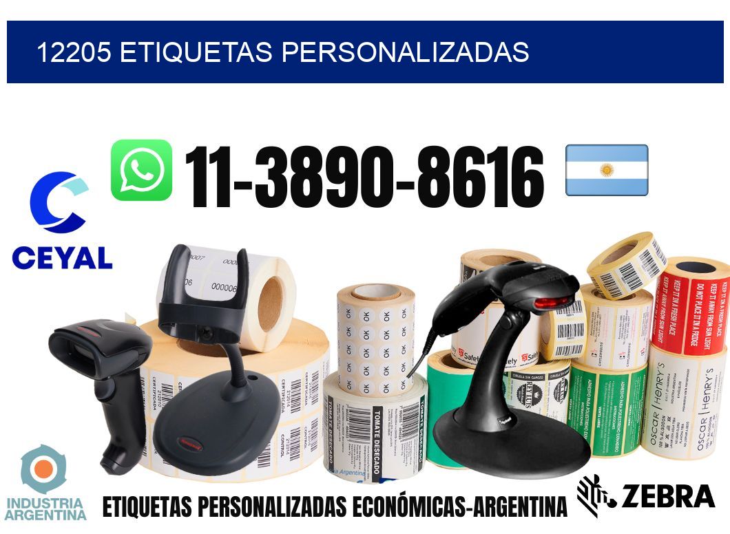 12205 etiquetas personalizadas