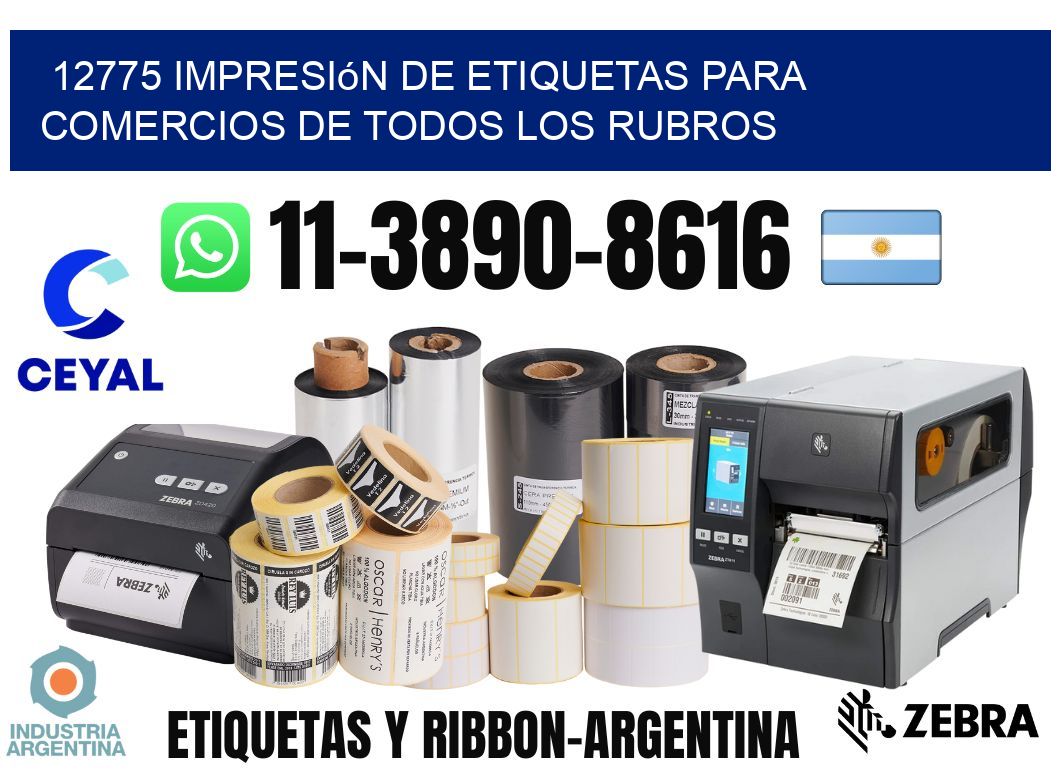 12775 Impresión de etiquetas para comercios de todos los rubros