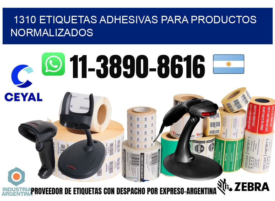 1310 Etiquetas adhesivas para productos normalizados