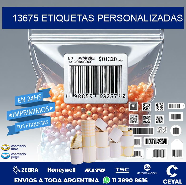 13675 etiquetas personalizadas