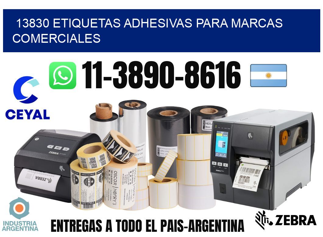 13830 Etiquetas adhesivas para marcas comerciales
