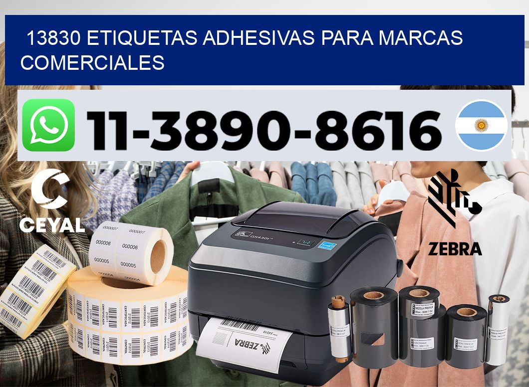 13830 Etiquetas adhesivas para marcas comerciales
