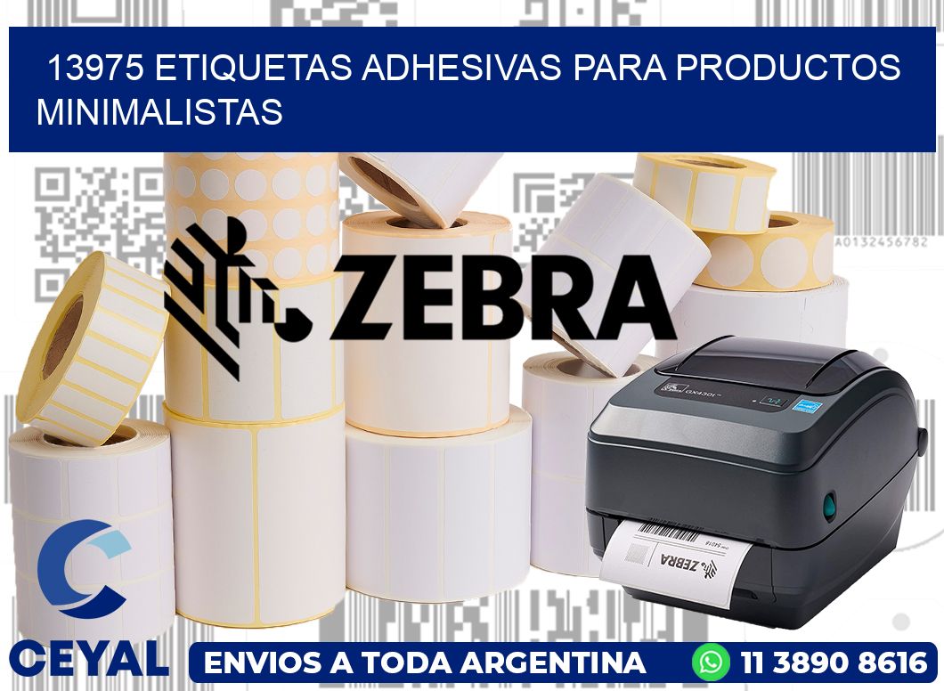 13975 Etiquetas adhesivas para productos minimalistas