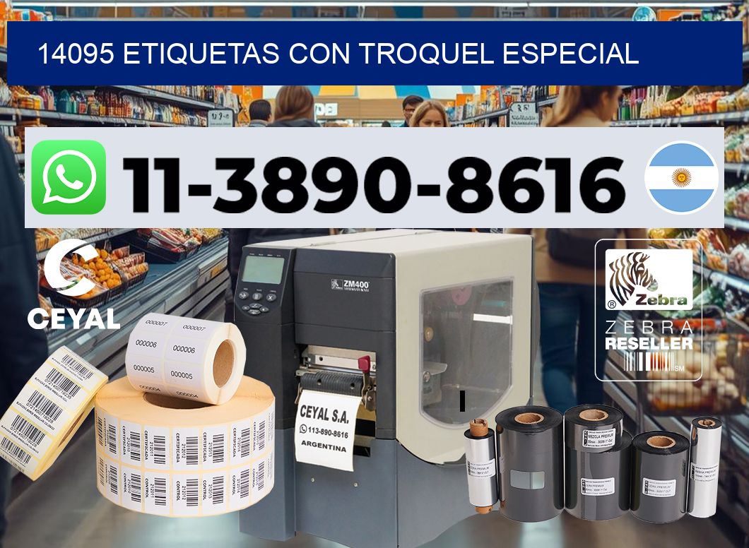 14095 Etiquetas con troquel especial