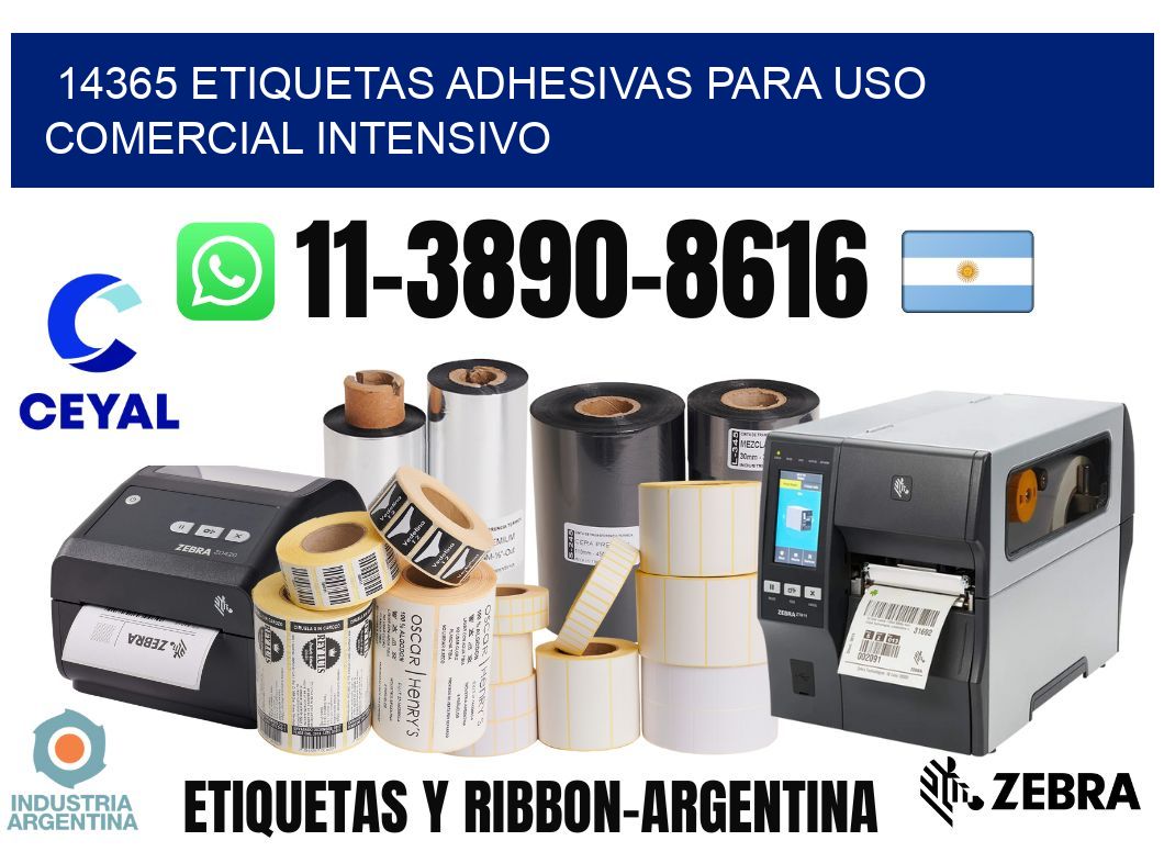 14365 Etiquetas adhesivas para uso comercial intensivo