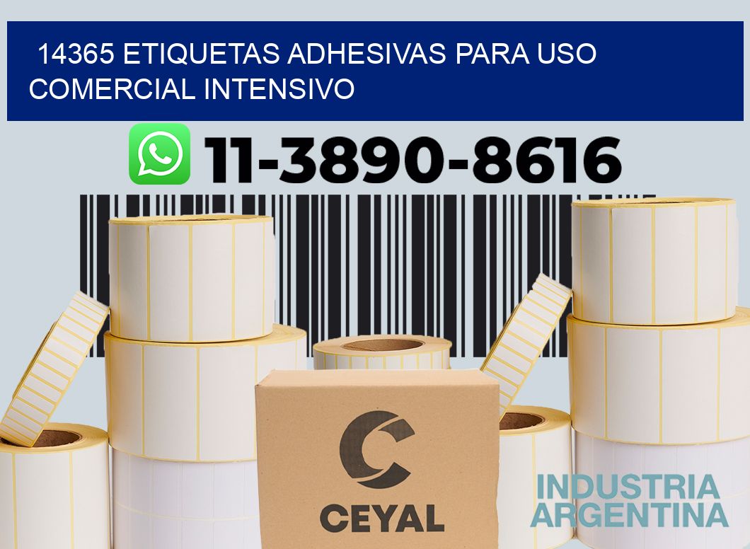 14365 Etiquetas adhesivas para uso comercial intensivo